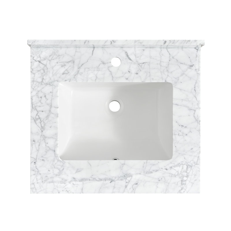 Vinnova Zevio 25 in. W x 22 in. D Natural Marble Vanity Top in